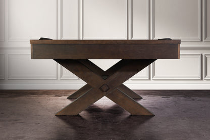 Manhattan Slate Pool Table - Brownwash Finish