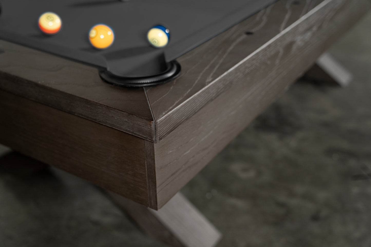 Manhattan Slate Pool Table - Charcoal Finish