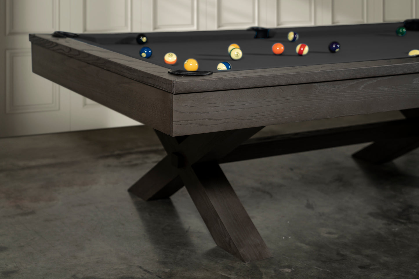 Manhattan Slate Pool Table - Charcoal Finish