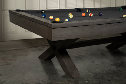 Manhattan Slate Pool Table - Charcoal Finish