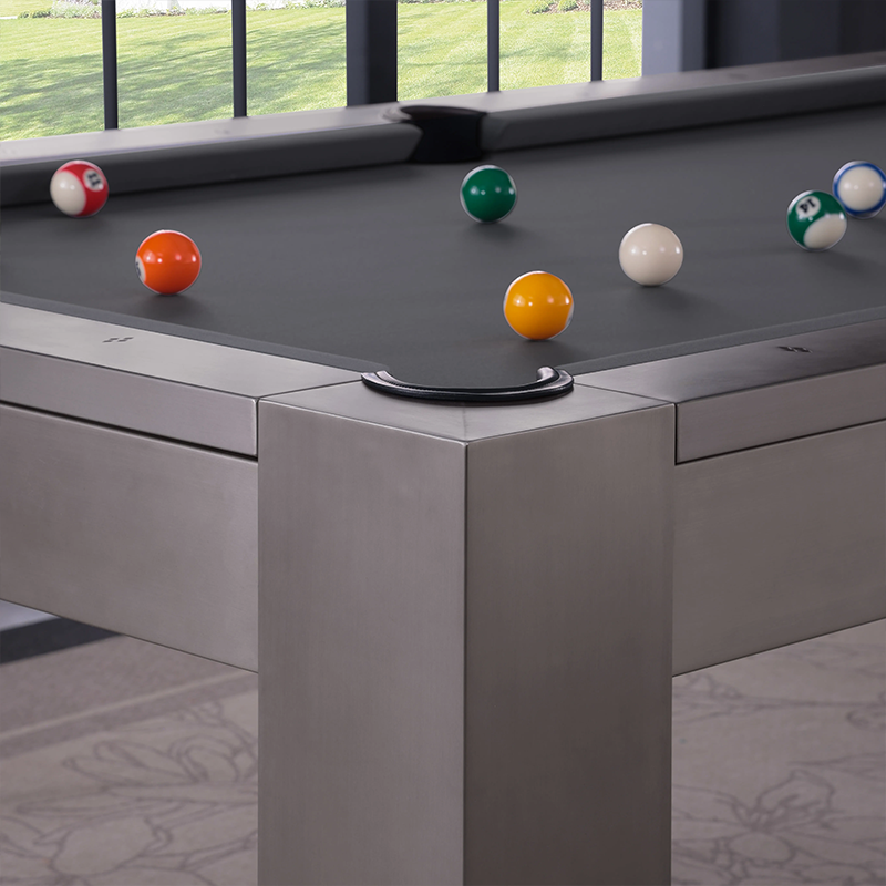 Maxwell Steel Pool Table - Gunmetal Grey Finish