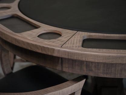 Kai - Poker Table, Bumper Pool Table, Dining Table 3 in 1 - Antique Finish