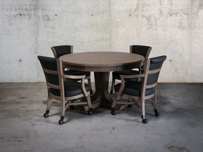 Kai - Poker Table, Bumper Pool Table, Dining Table 3 in 1 - Antique Finish