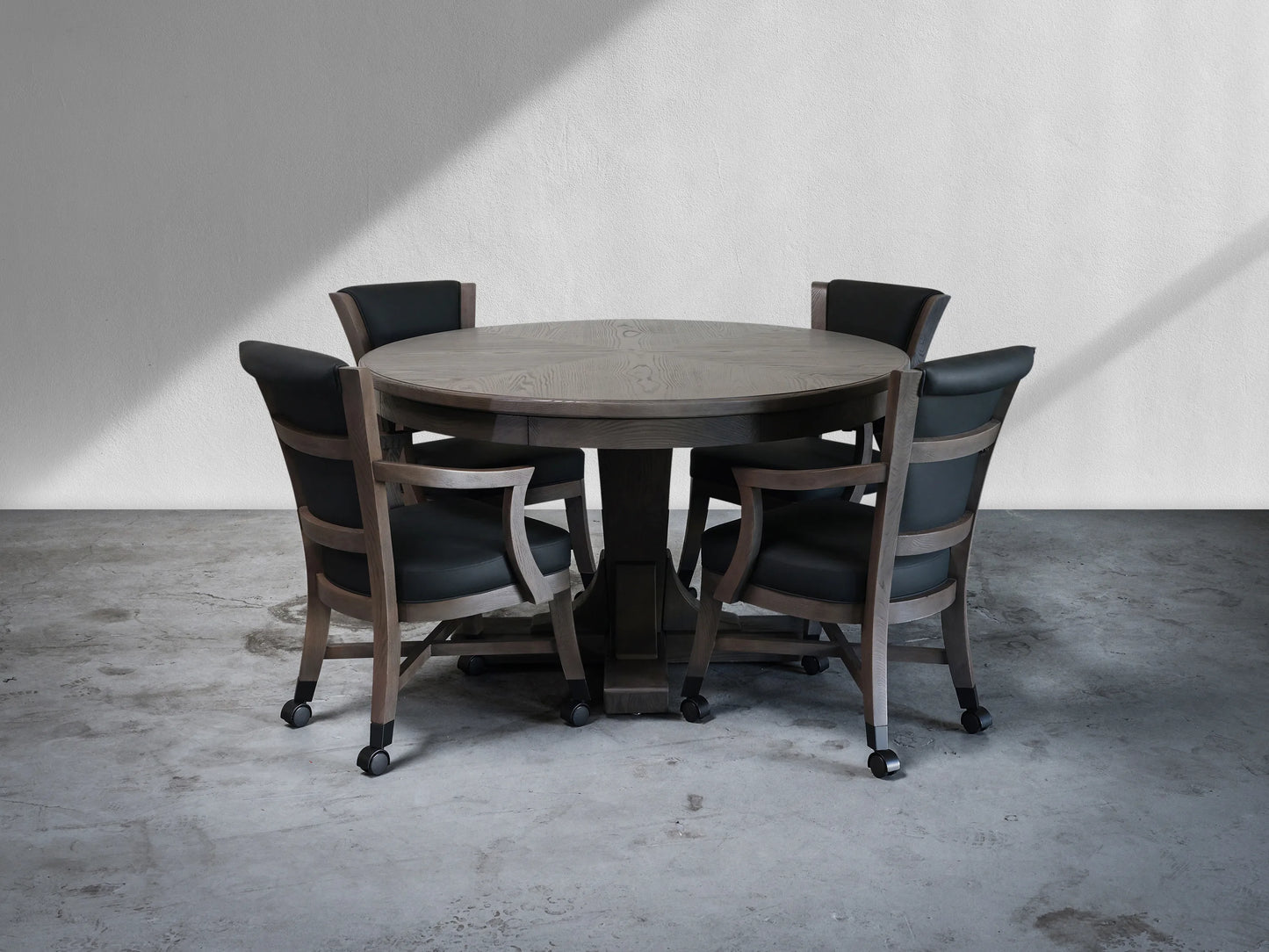 Kai - Poker Table, Bumper Pool Table, Dining Table 3 in 1 - Greyson grey Finish