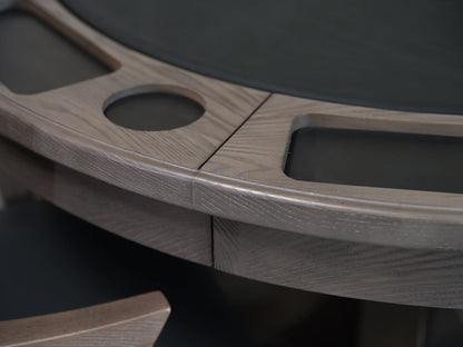 Kai - Poker Table, Bumper Pool Table, Dining Table 3 in 1 - Greyson grey Finish