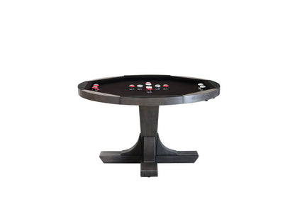 Kai - Poker Table, Bumper Pool Table, Dining Table 3 in 1 - Greyson grey Finish
