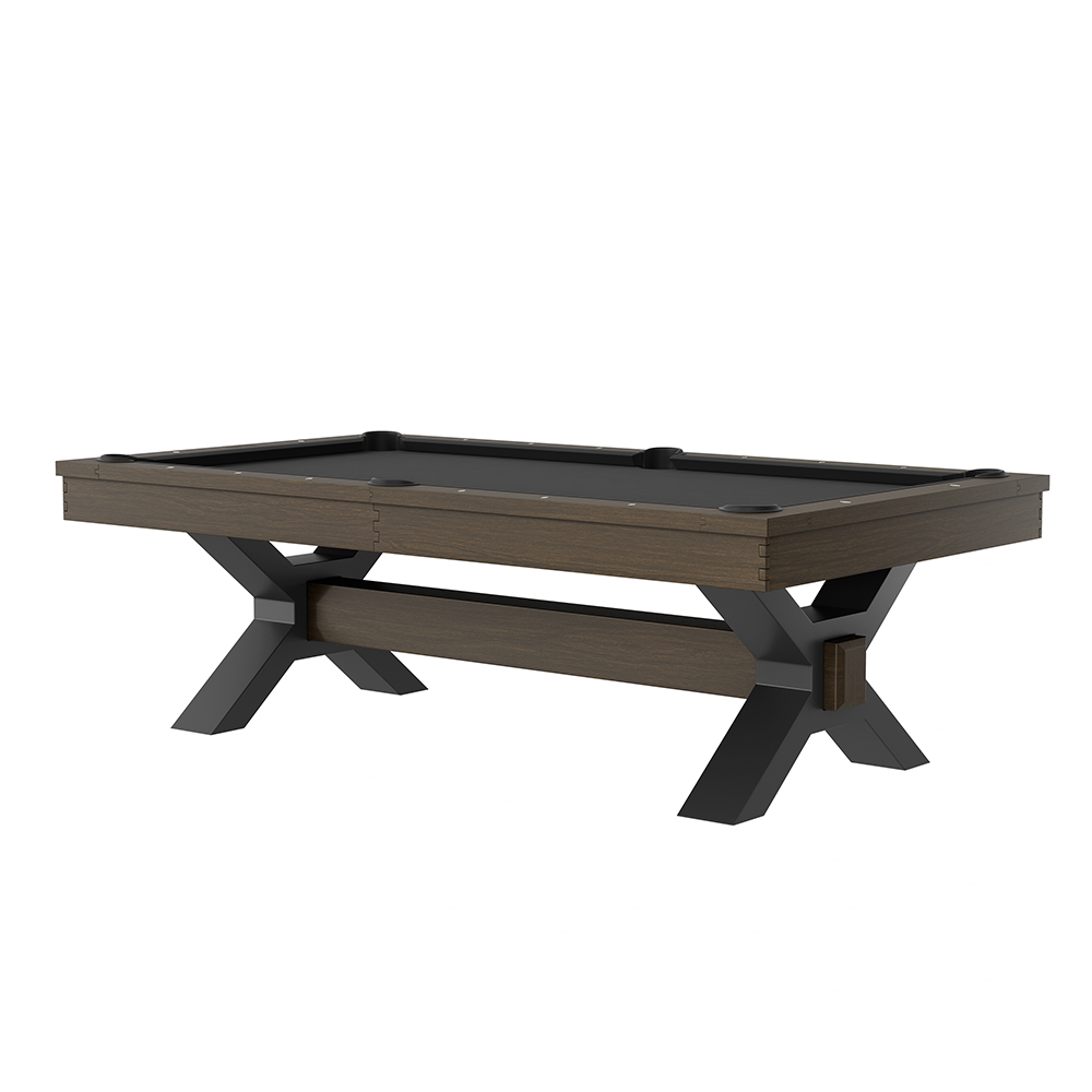 Nichols Wood Pool Table - Brushed Walnut Finish