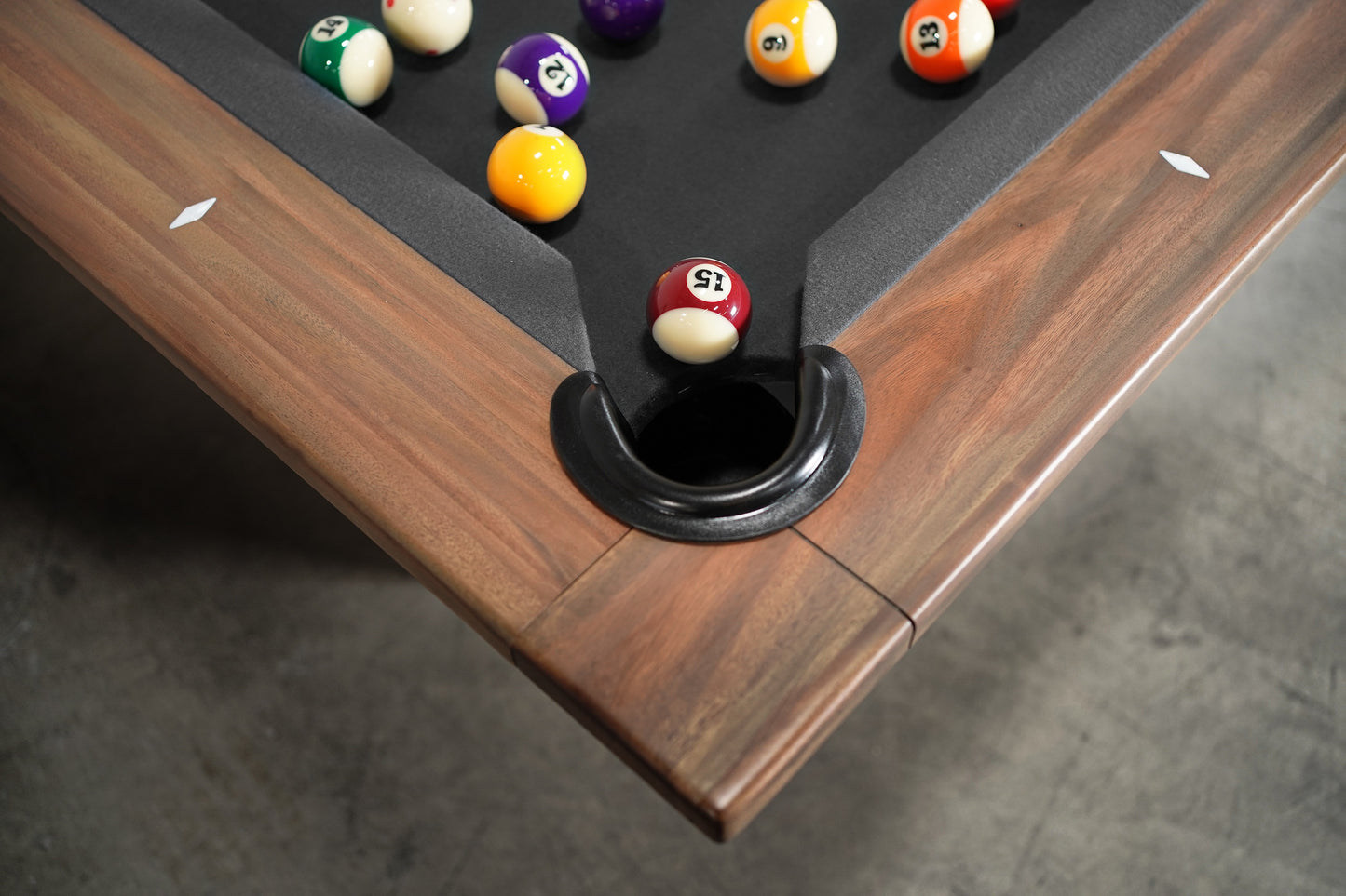 KAI Slate Pool Table - Gray Walnut Finish