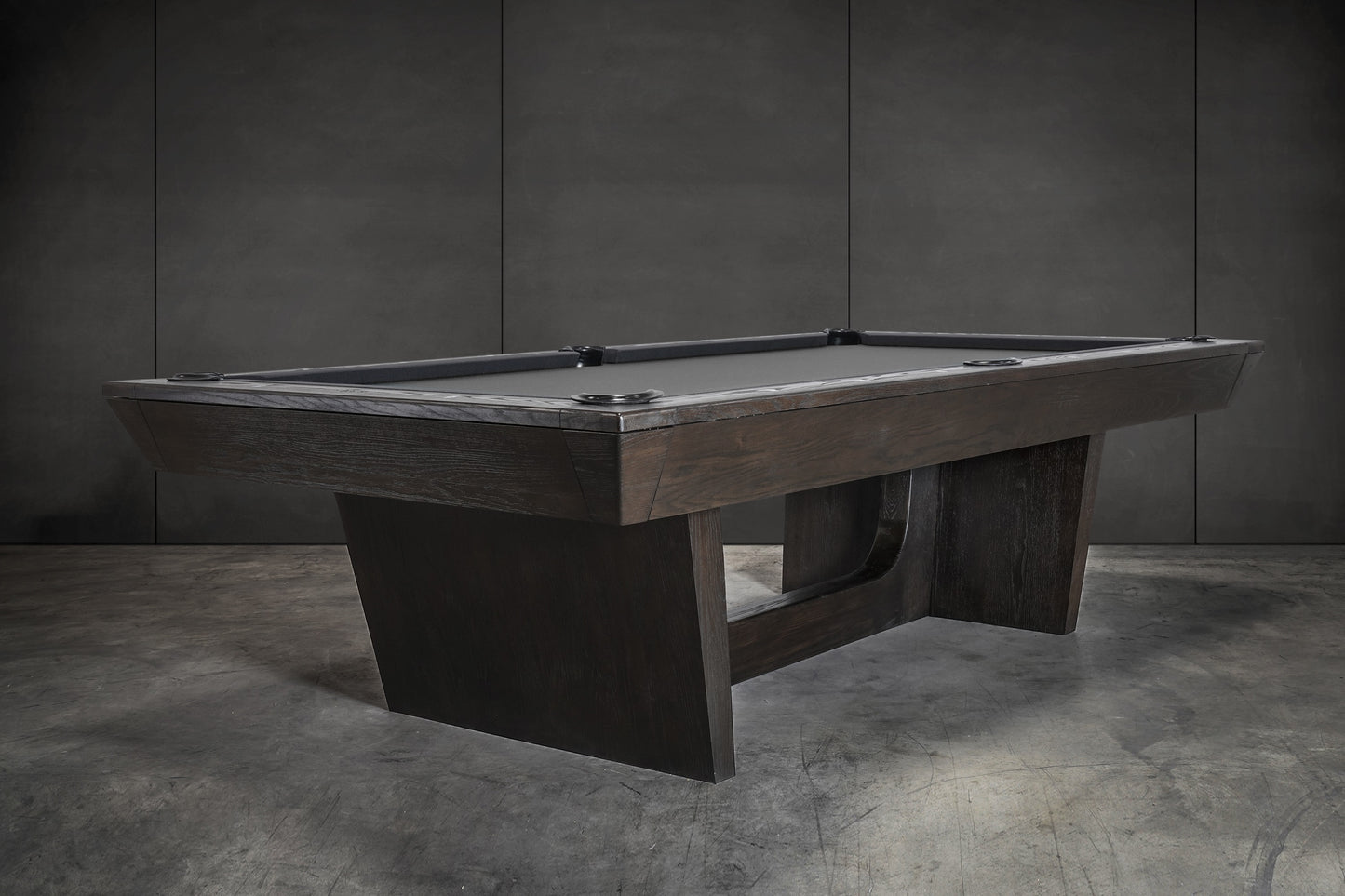 KAI Slate Pool Table - Waxed Brown Finish
