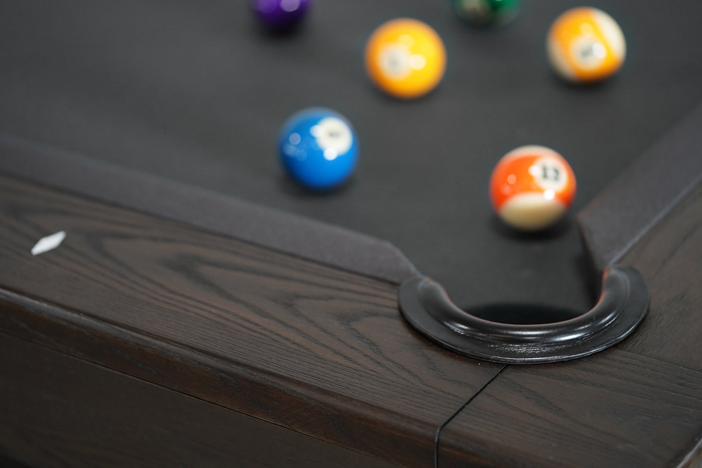 KAI Slate Pool Table - Waxed Brown Finish