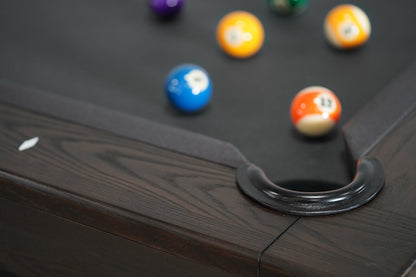 KAI Slate Pool Table - Waxed Brown Finish