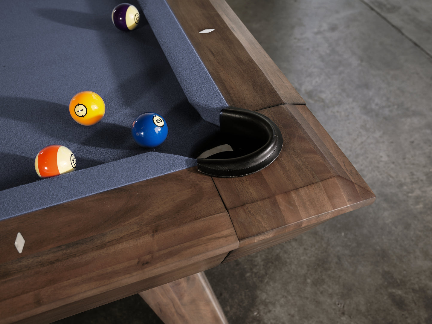 Desyn Slate Pool Table - Gray Walnut Finish