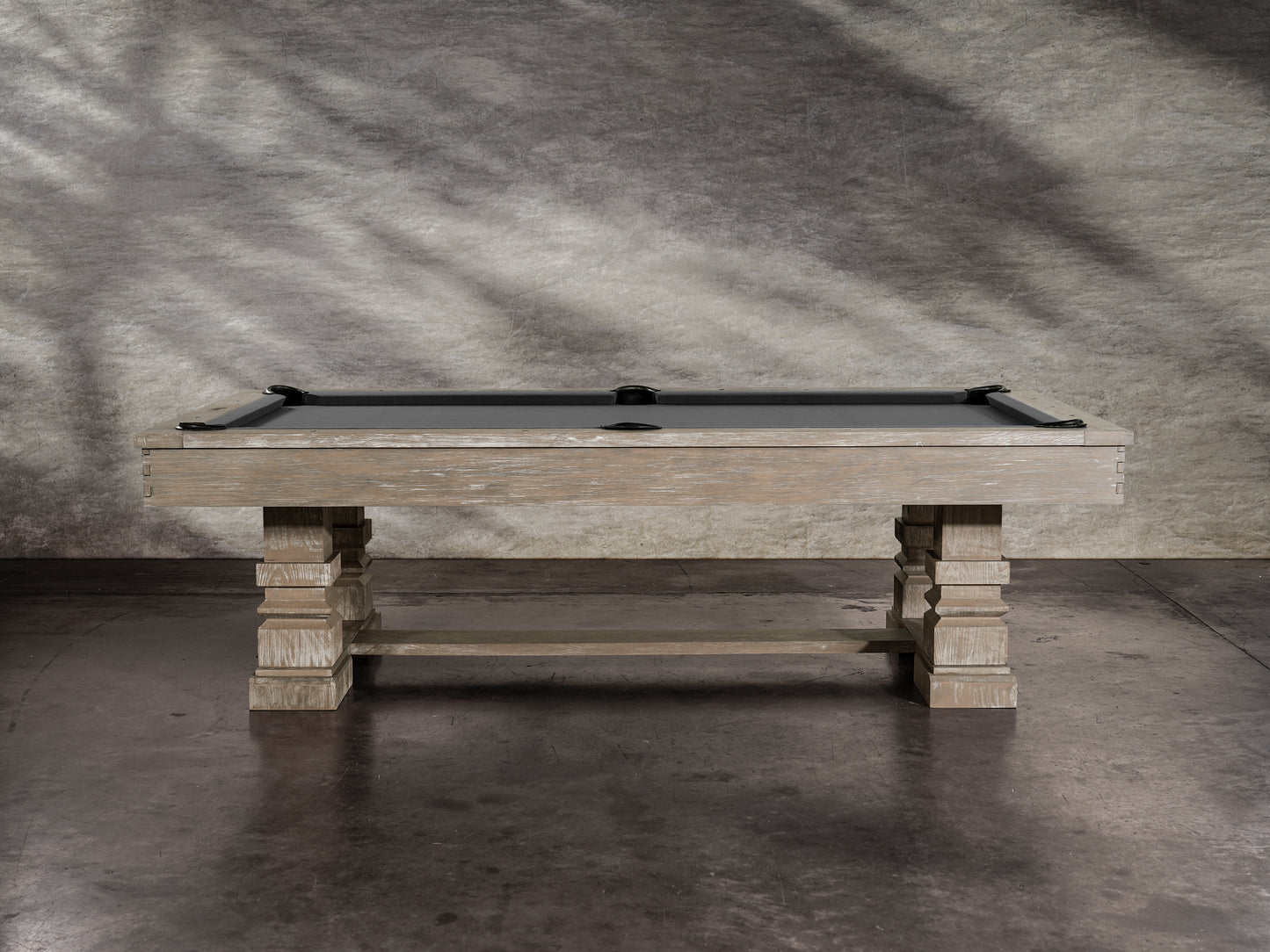 Huck Slate Pool Table - Gray White Oak Finish