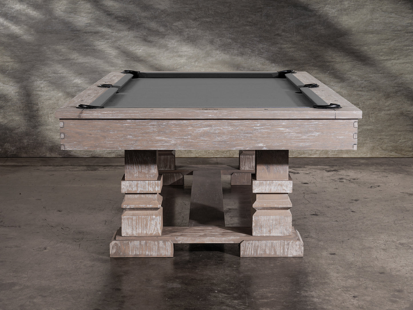 Huck Slate Pool Table - Gray White Oak Finish