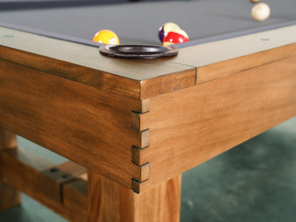 Presli Slate Pool Table - Native Acacia Finish