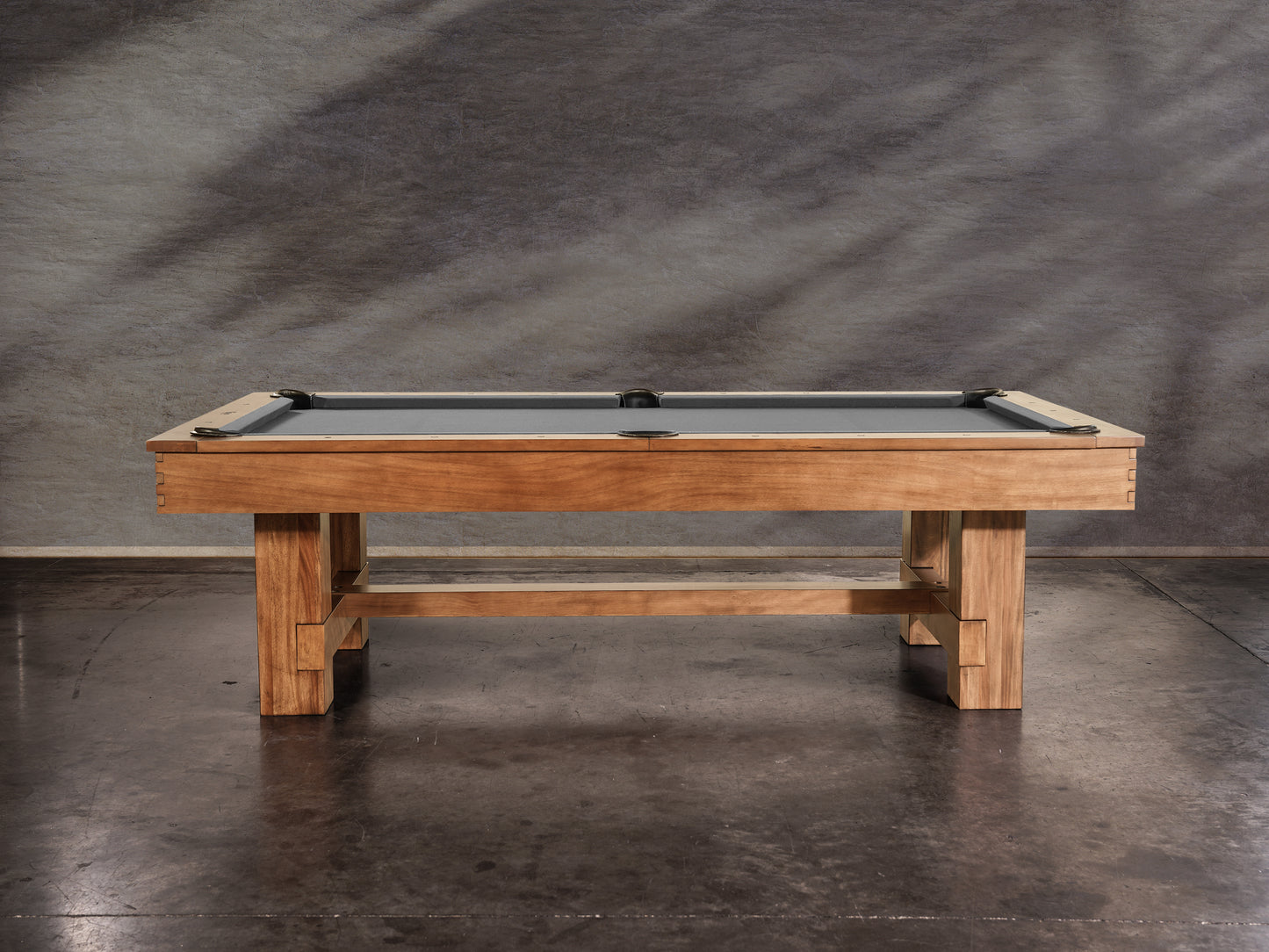 Presli Slate Pool Table - Native Acacia Finish