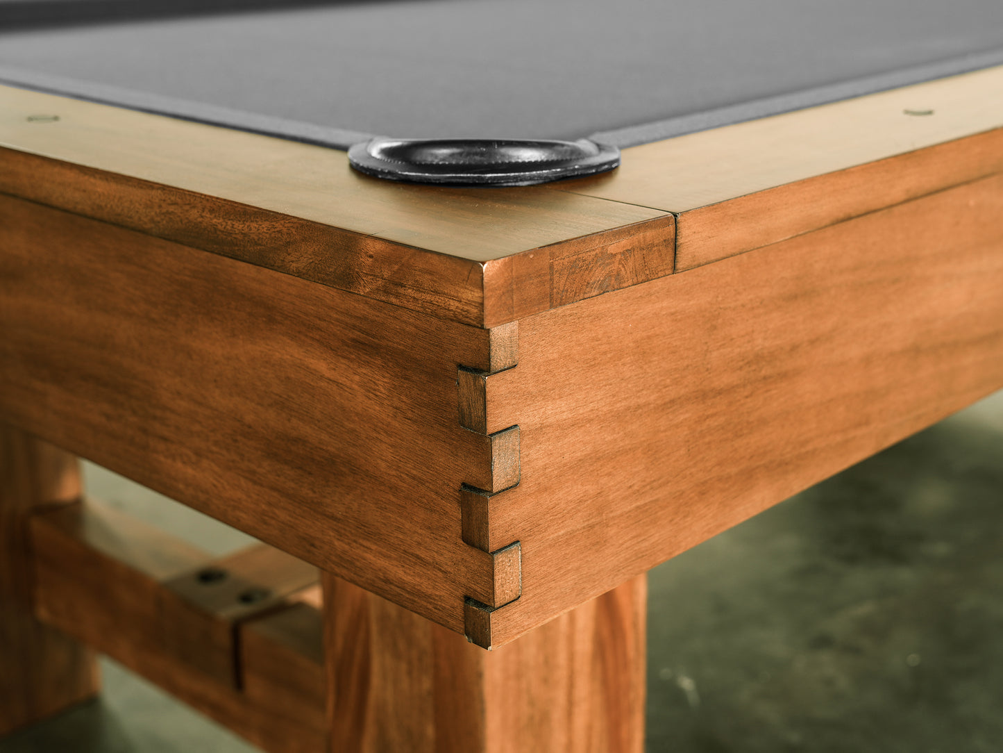Presli Slate Pool Table - Native Acacia Finish