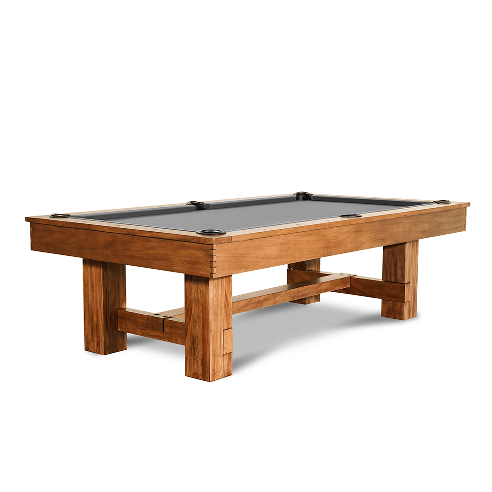 Presli Slate Pool Table - Native Acacia Finish
