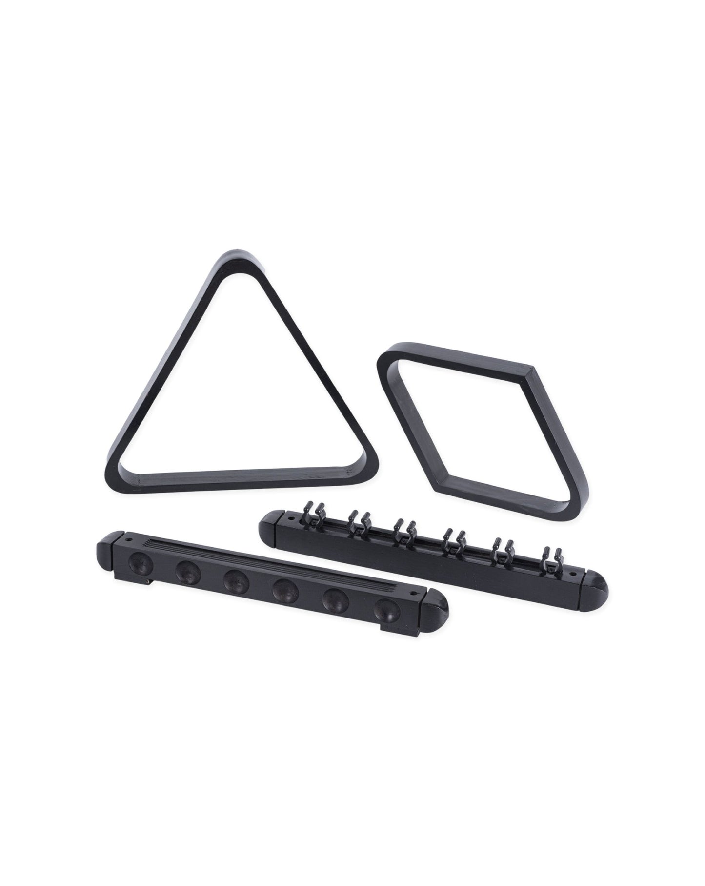 Empire USA - Burlywood Pool Cue Rack Set with Triangle and Diamond Racks, 6 Stick Holders, Natural Pine