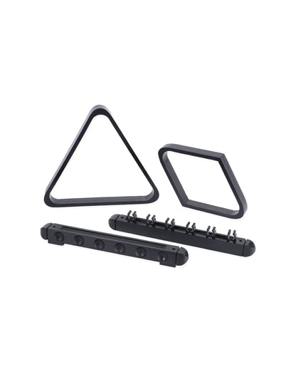 Empire USA - Burlywood Pool Cue Rack Set with Triangle and Diamond Racks, 6 Stick Holders, Natural Pine