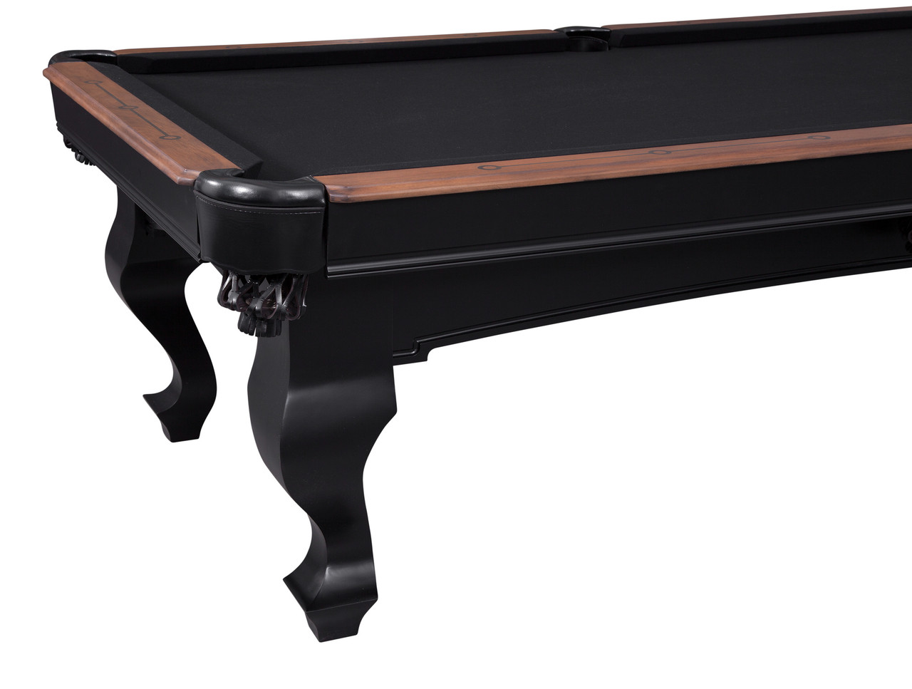 Teton Wood Pool Table - Black / Tumbleweed Finish