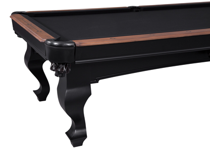 Teton Wood Pool Table - Black / Tumbleweed Finish
