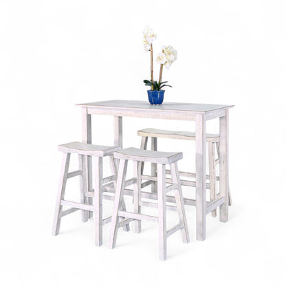 White Sand 30"H Saddle Seat Stool
