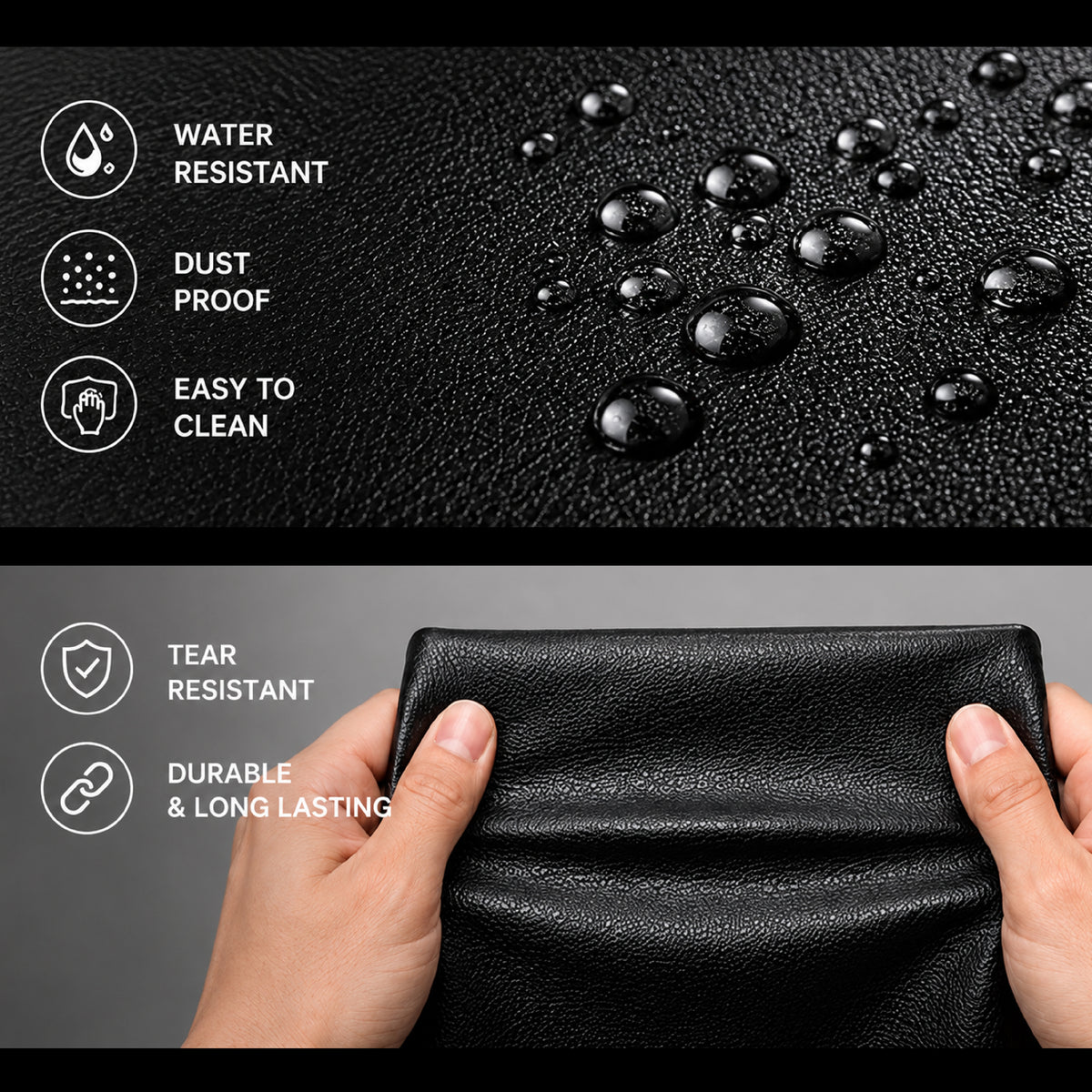 Empire USA Billiard Table Leatherette Cover - (Midnight Black, fitted)