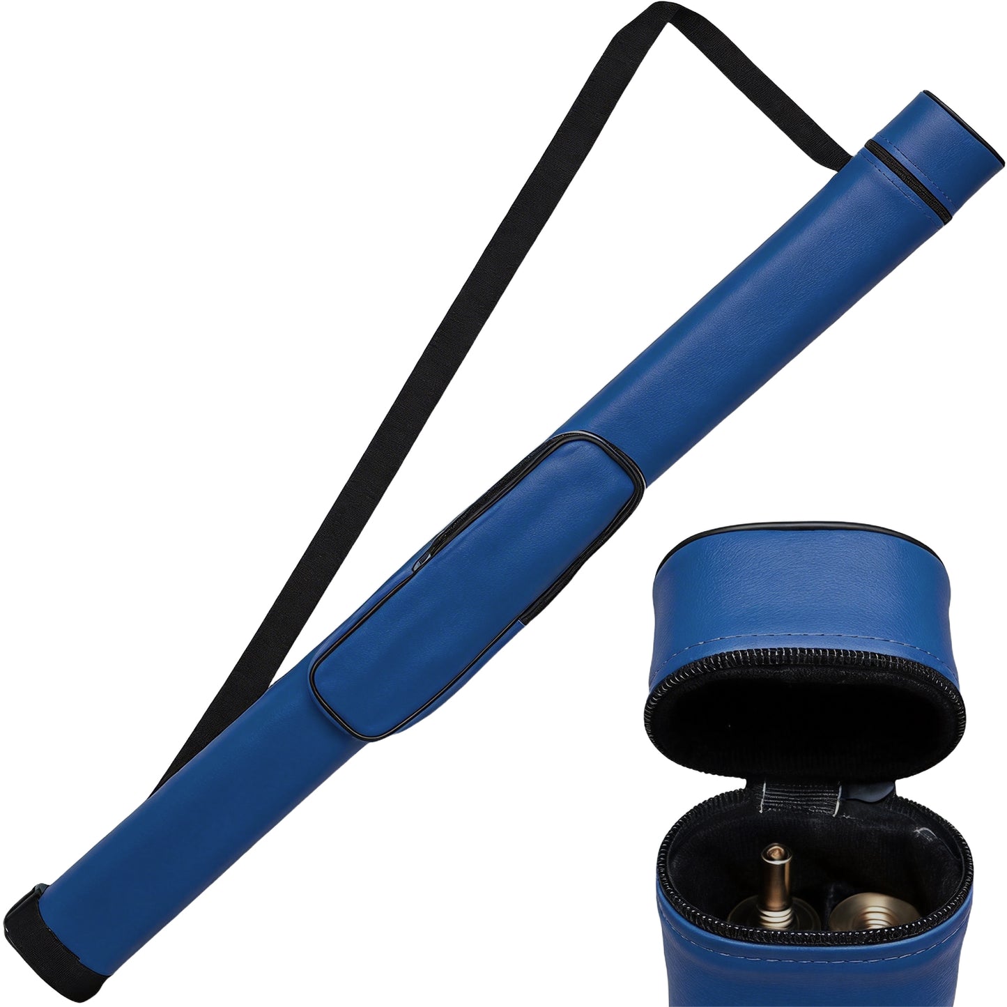 Empire USA - Billiard Pool Cue Hard Case, Holder for 1/2 Cue