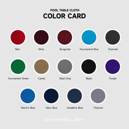 Billiard Worsted Speed Cloth (Felt) 7/8/9 FT