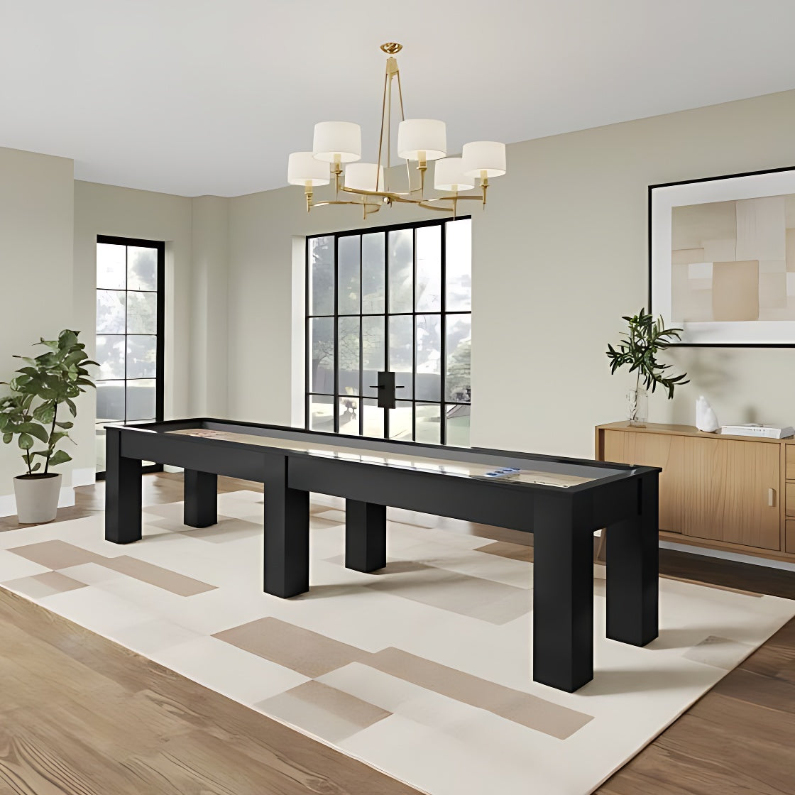 Fulton Shuffleboard Table - Black Finish