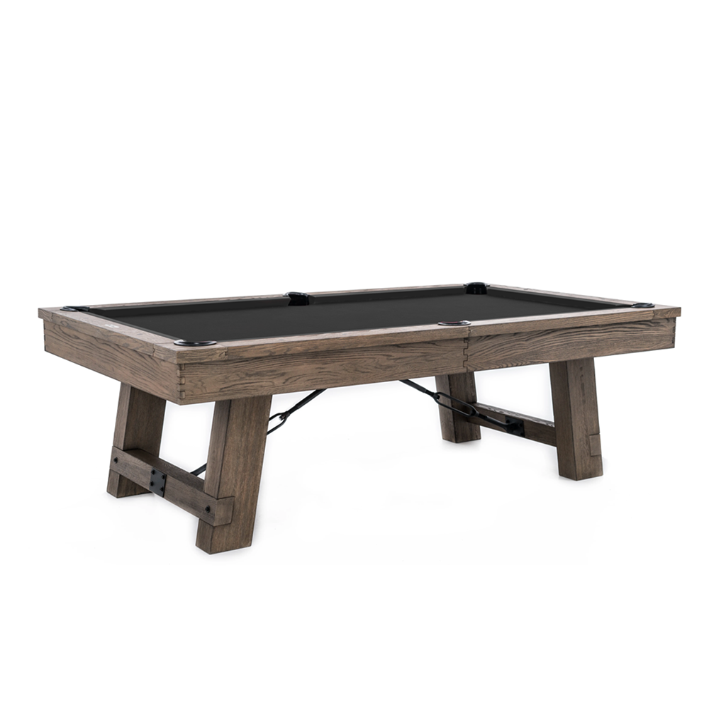 Isaac Wood Pool Table - Silvered Ash Finish