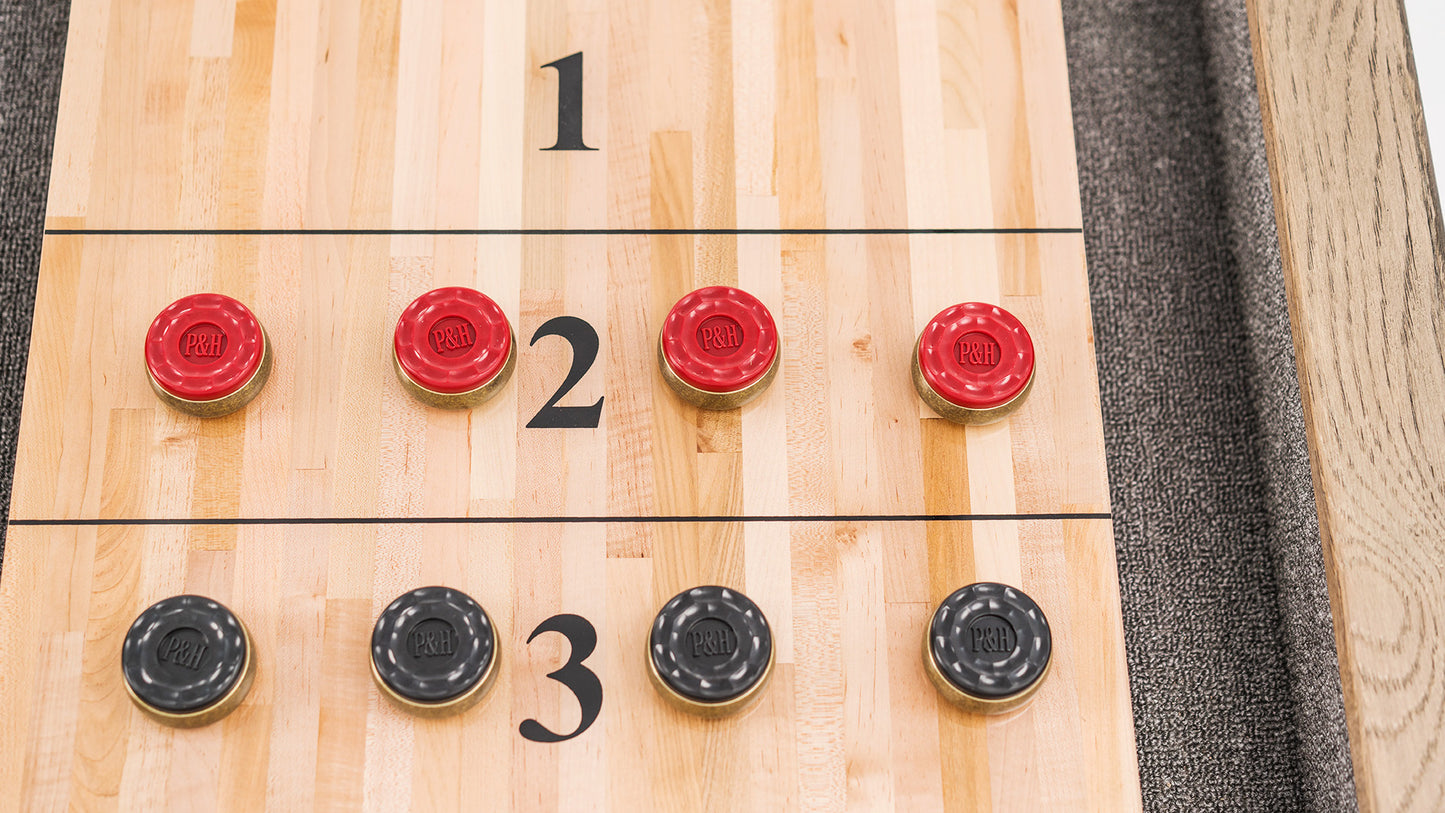 Isaac Shuffleboard Table - Silvered Oak / Ash finish
