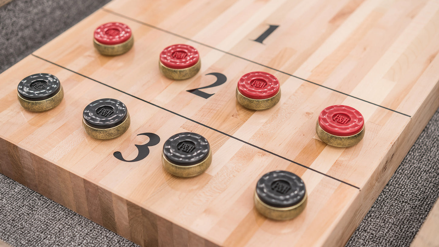 Isaac Shuffleboard Table - Silvered Oak / Ash finish