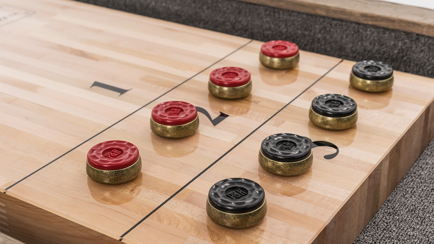 Isaac Shuffleboard Table - Silvered Oak / Ash finish