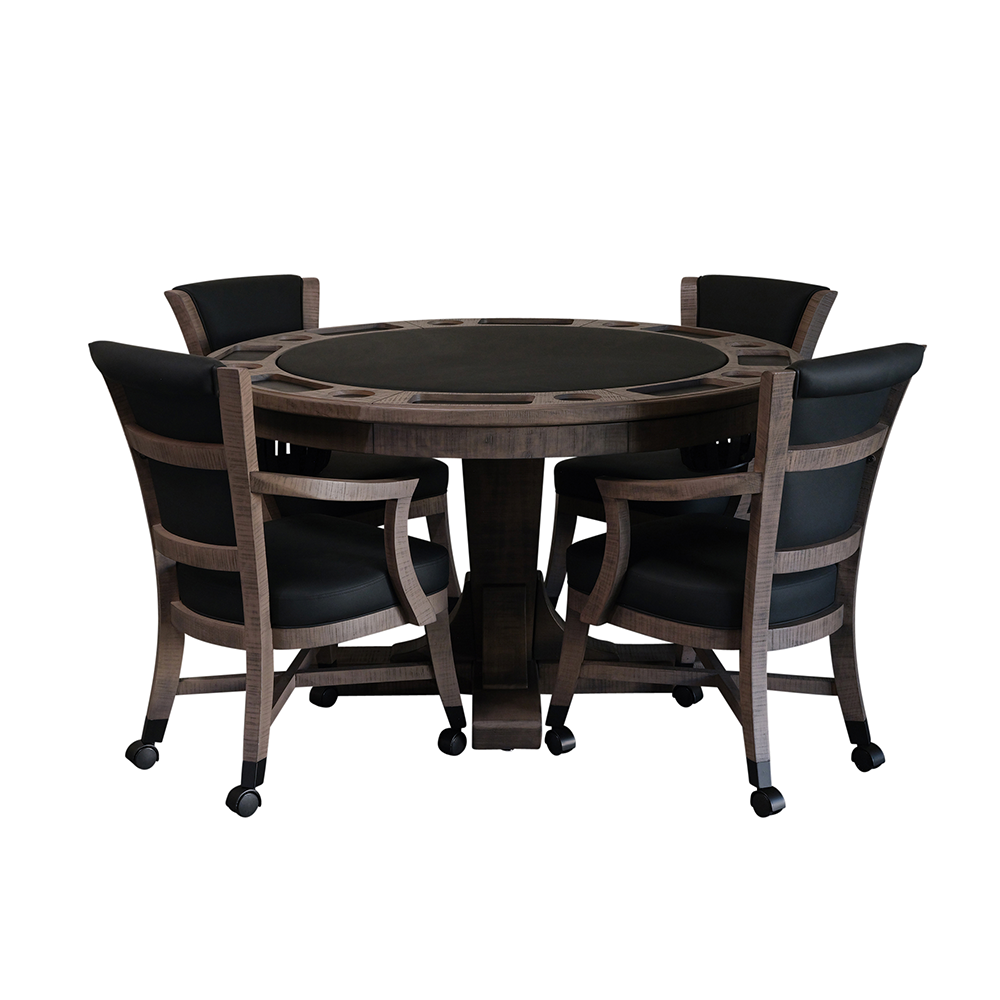 Kai - Poker Table, Bumper Pool Table, Dining Table 3 in 1 - Antique Finish