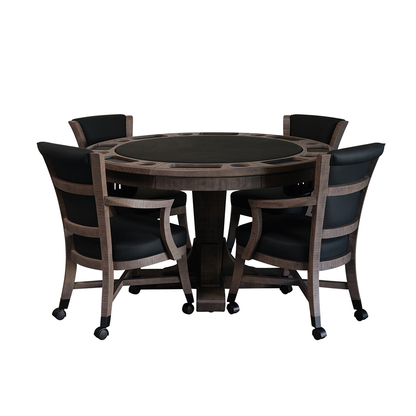 Kai - Poker Table, Bumper Pool Table, Dining Table 3 in 1 - Antique Finish