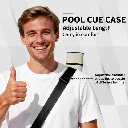 Empire USA - Billiard Pool Cue Hard Case, Holder for 1/2 Cue