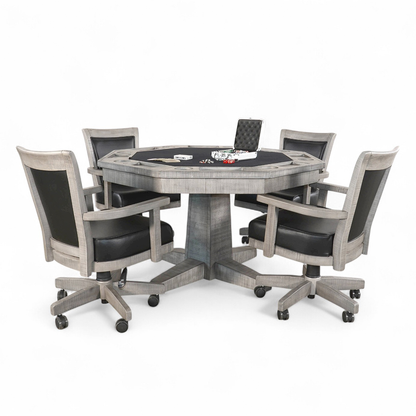 Empire USA Blaze Poker Table - Weathered Grey Finish