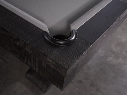 Beaumont Wool Pool Table - Distressed Black Finish