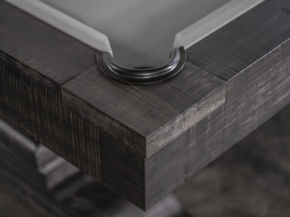 Beaumont Wool Pool Table - Distressed Black Finish