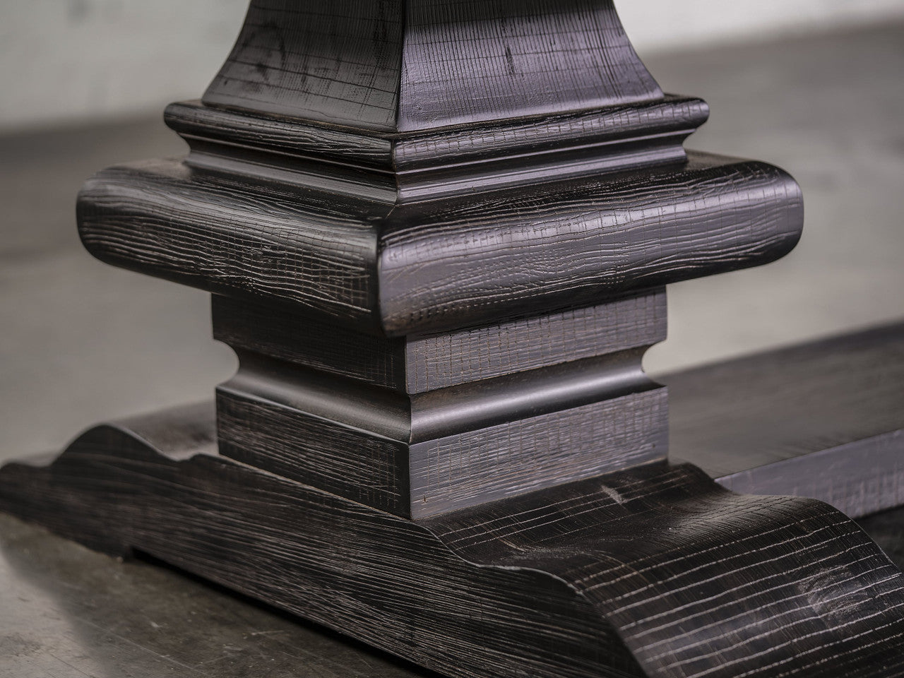 Beaumont Wool Pool Table - Distressed Black Finish