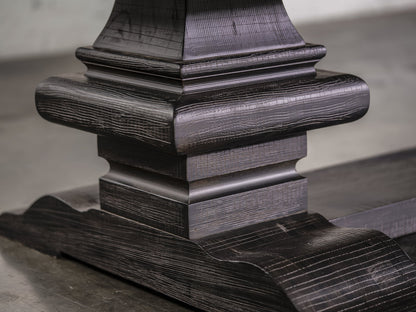 Beaumont Wool Pool Table - Distressed Black Finish