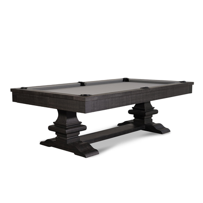 Beaumont Wool Pool Table - Distressed Black Finish