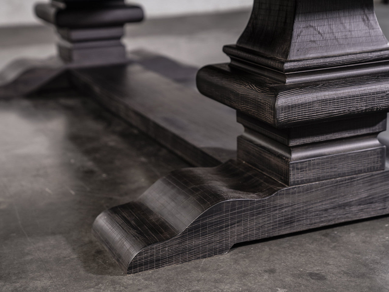 Beaumont Wool Pool Table - Distressed Black Finish