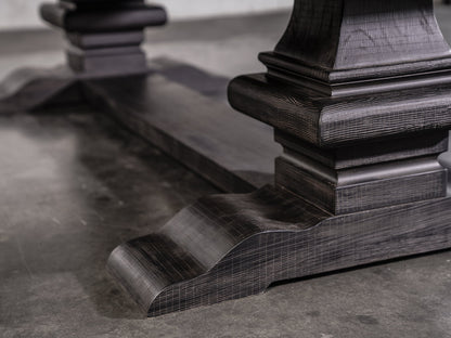 Beaumont Wool Pool Table - Distressed Black Finish