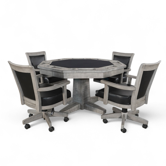 Empire USA Blaze Poker Table - Weathered Grey Finish