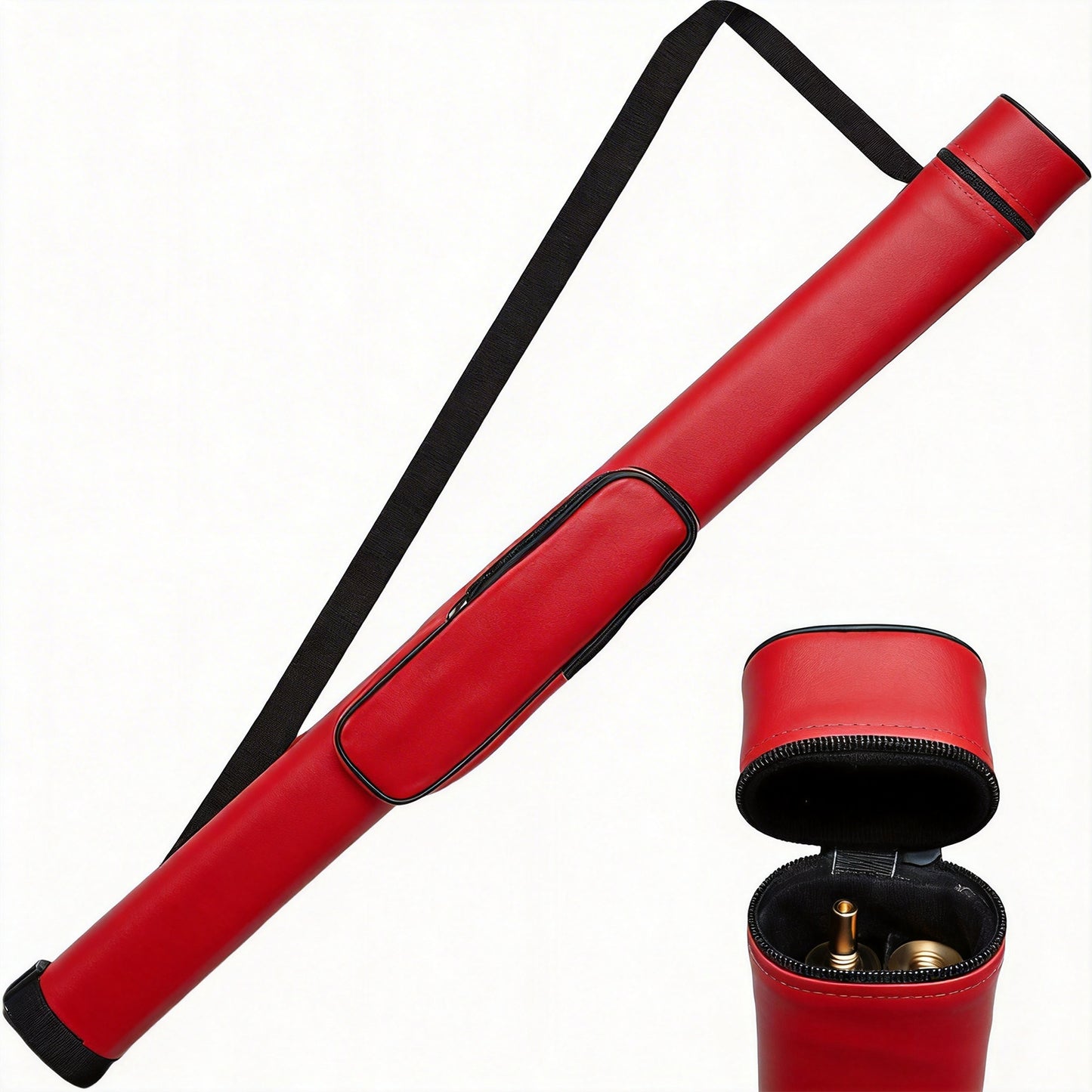 Empire USA - Billiard Pool Cue Hard Case, Holder for 1/2 Cue
