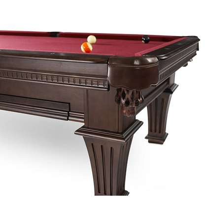 Talbot Wood Pool Table with Drawer - Mocha Finish