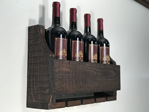 Empire USA - Barnwood Wall Mount Wine Rack (Barn Brown Fir)